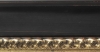 Doucine d�cor palissandre fonc� us�, nez rais de coeur dor� 84X48 mm